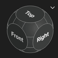 Cube gizmo in Zoo Design Studio view controls