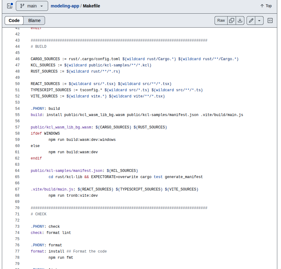 design studio's Makefile