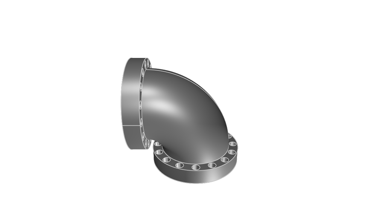 90° Flanged Pipe Elbow