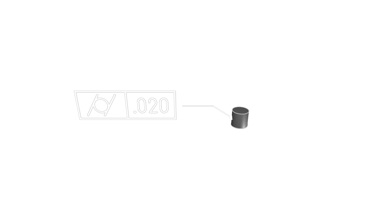 Rendered example of gdt::cylindricity 0